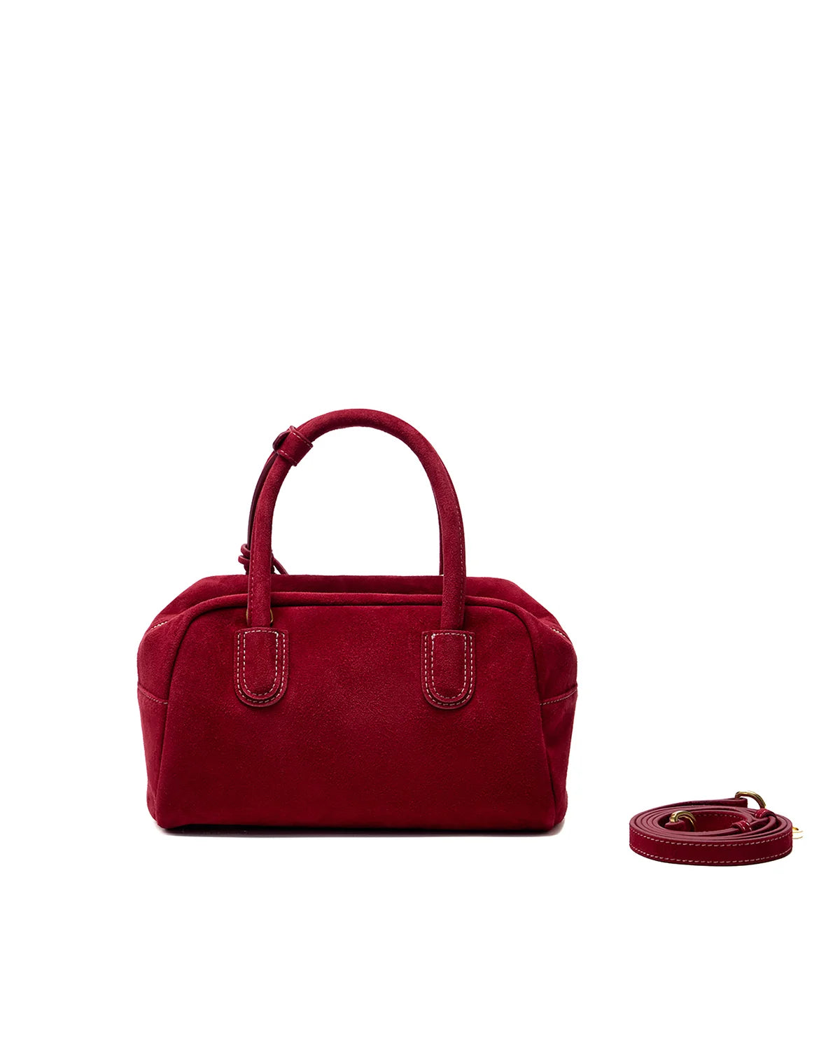 Beersister Soft Lambskin Suede Boston Bag