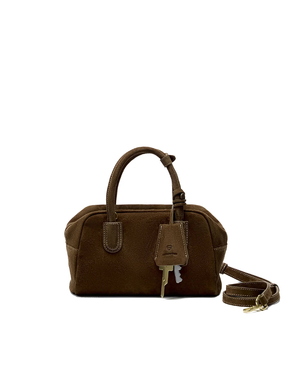Beersister Soft Lambskin Suede Boston Bag