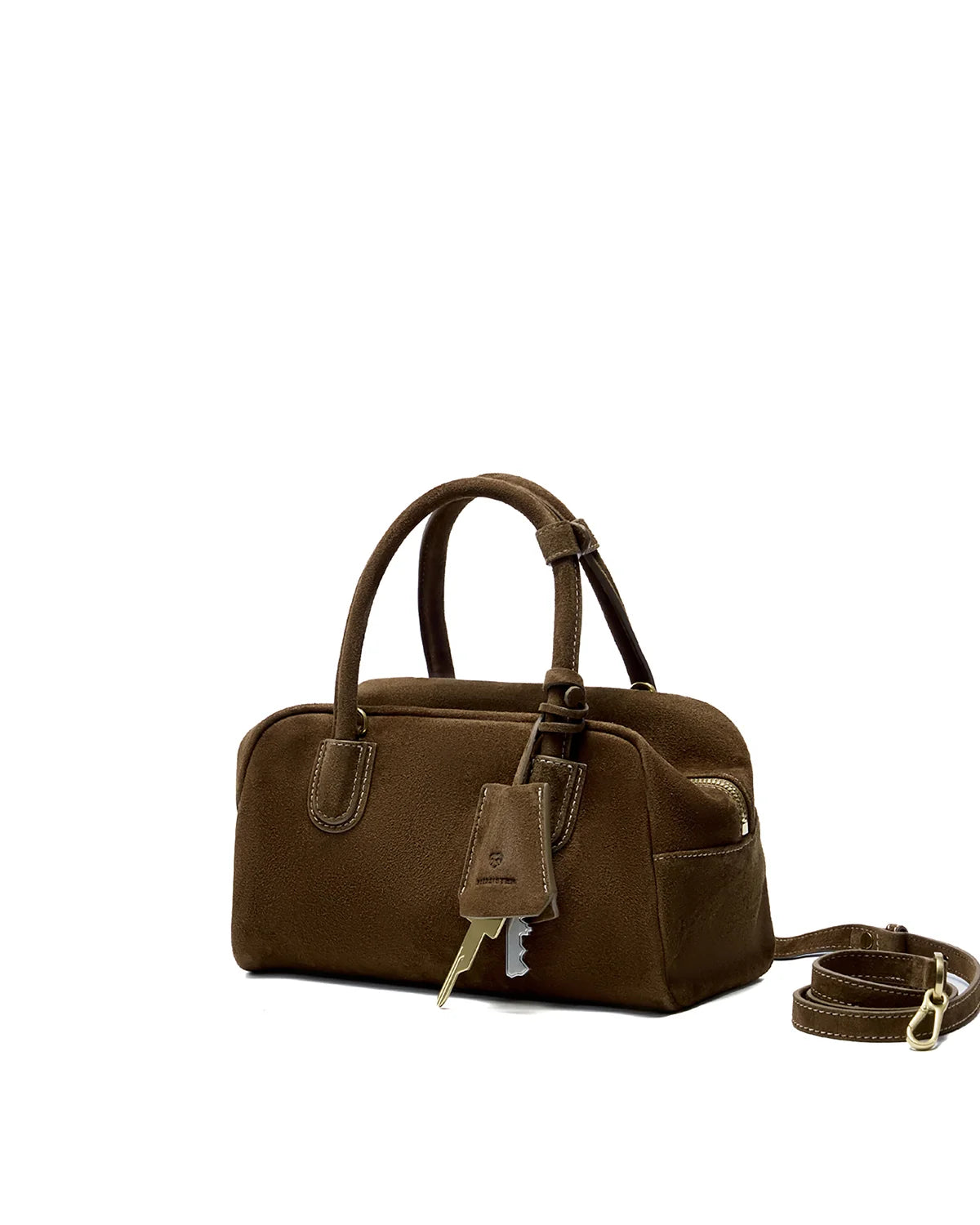 Beersister Soft Lambskin Suede Boston Bag