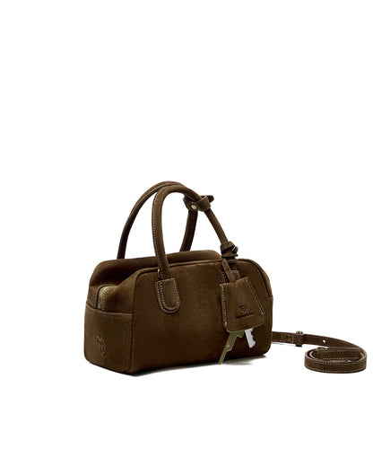 Beersister Soft Lambskin Suede Boston Bag