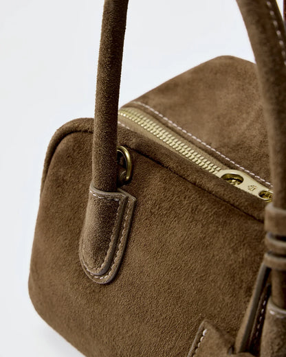 Beersister Soft Lambskin Suede Boston Bag