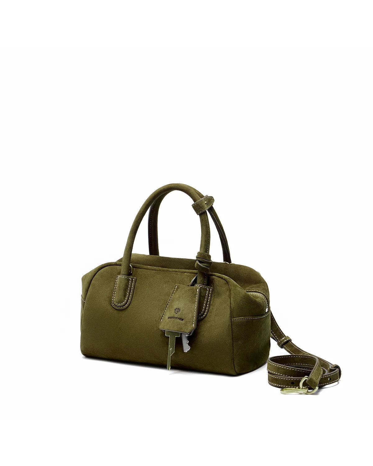 Beersister Soft Lambskin Suede Boston Bag