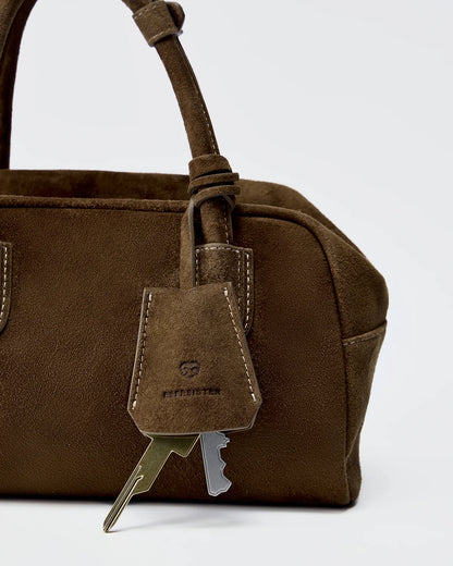 Beersister Soft Lambskin Suede Boston Bag