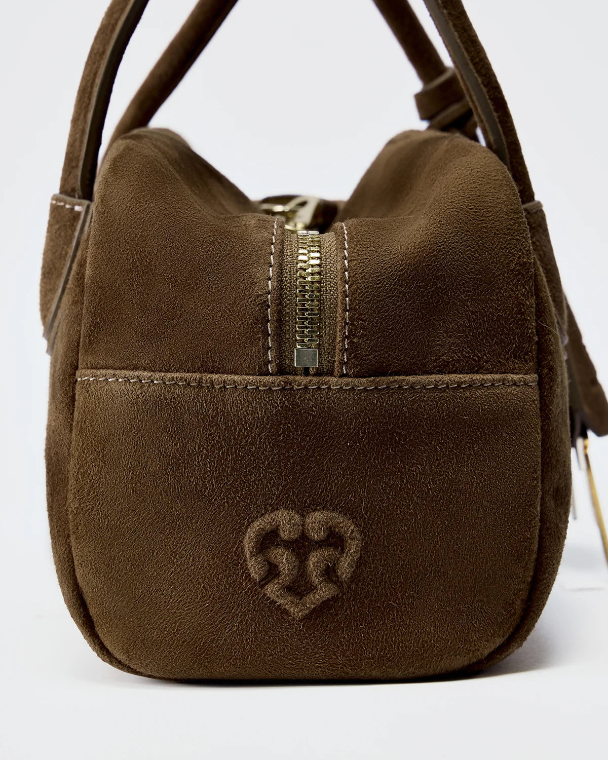 Beersister Soft Lambskin Suede Boston Bag