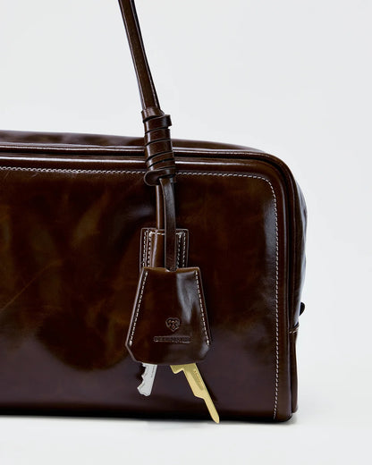 Beersister Vintage Waxed Leather Briefcase