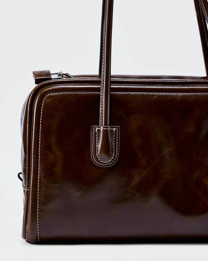 Beersister Vintage Waxed Leather Briefcase