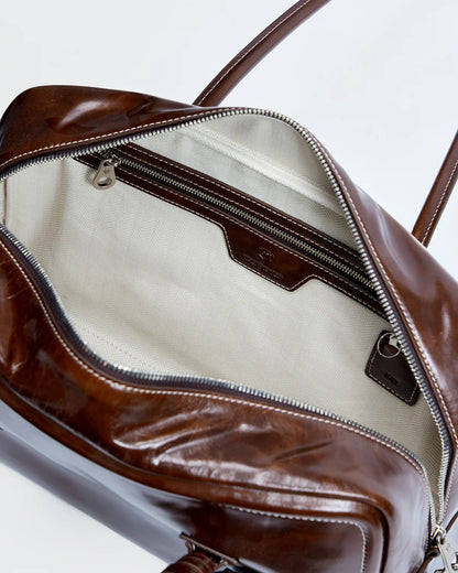 Beersister Vintage Waxed Leather Briefcase