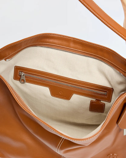 Beersister Thin-Strap Waxed Leather HOBO Bag