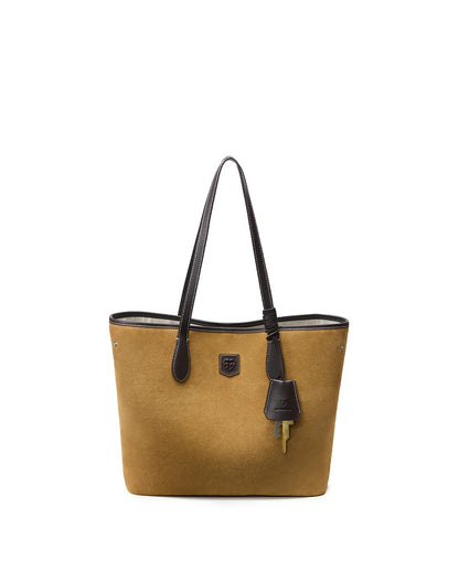 Beersister Suede Cowhide Foldable Tote Bag