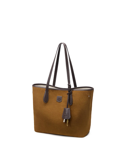 Beersister Suede Cowhide Foldable Tote Bag
