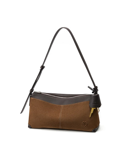 Beersister Suede Cowhide and Calfskin Shoulder Bag