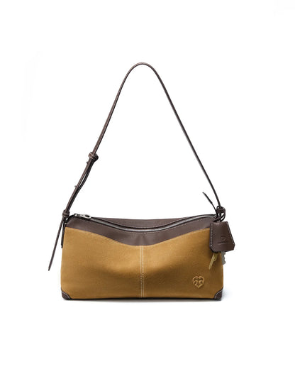 Beersister Suede Cowhide and Calfskin Shoulder Bag