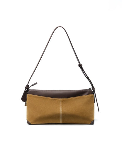 Beersister Suede Cowhide and Calfskin Shoulder Bag