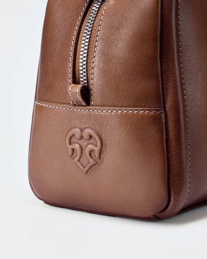 Beersister Top-Grain Waxed Calfskin Boston Bag