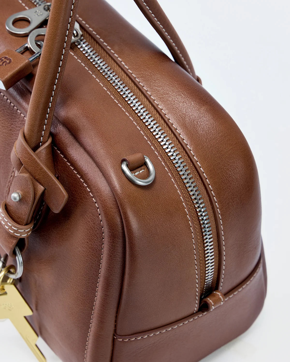 Beersister Top-Grain Waxed Calfskin Boston Bag