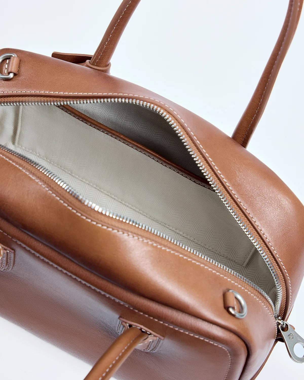 Beersister Top-Grain Waxed Calfskin Boston Bag