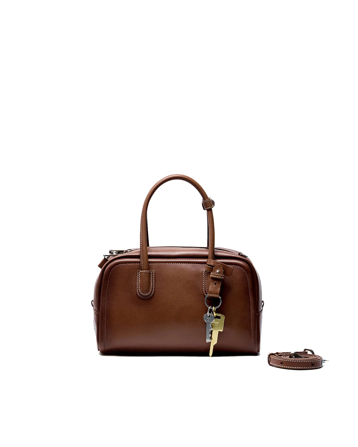 Beersister Top-Grain Waxed Calfskin Boston Bag