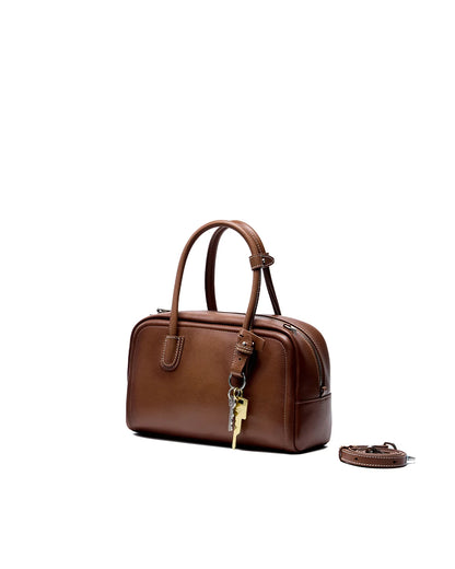 Beersister Top-Grain Waxed Calfskin Boston Bag