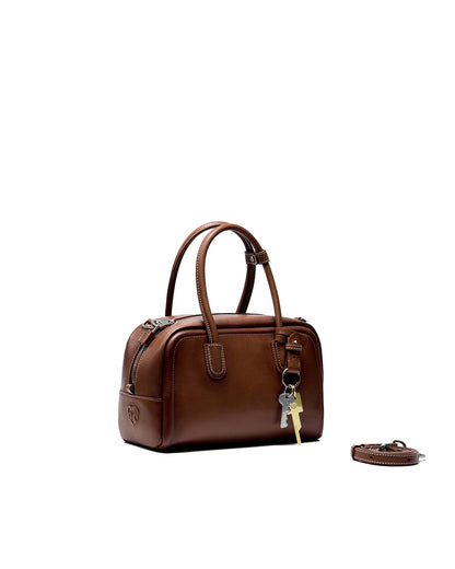 Beersister Top-Grain Waxed Calfskin Boston Bag