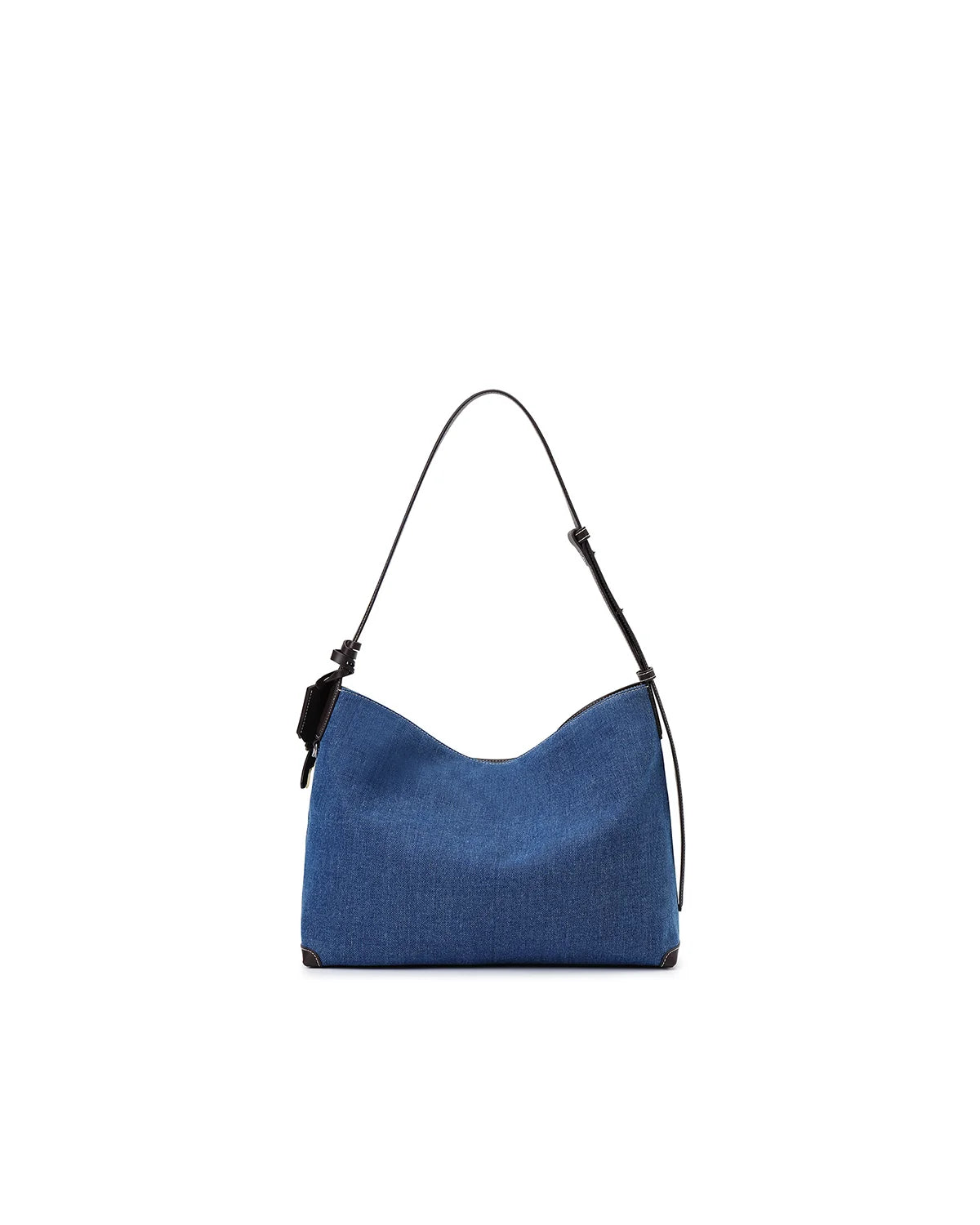 Beersister Denim Hobo Bag with Leather Strap