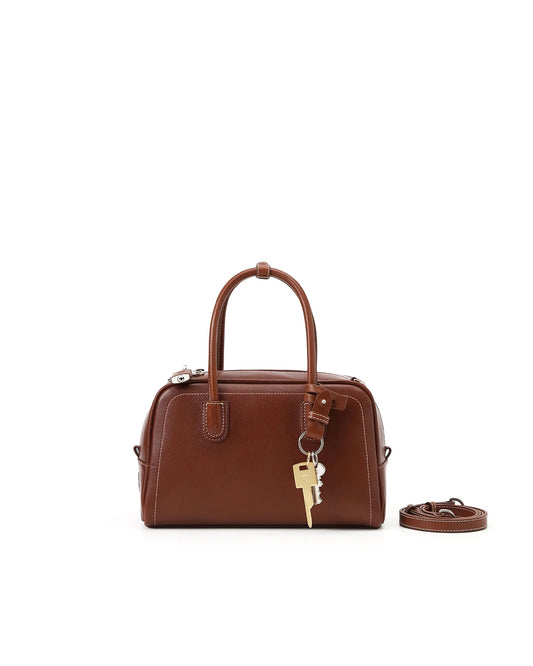 Beersister Waxed Calfskin Boston Bag