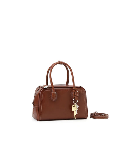 Beersister Waxed Calfskin Boston Bag