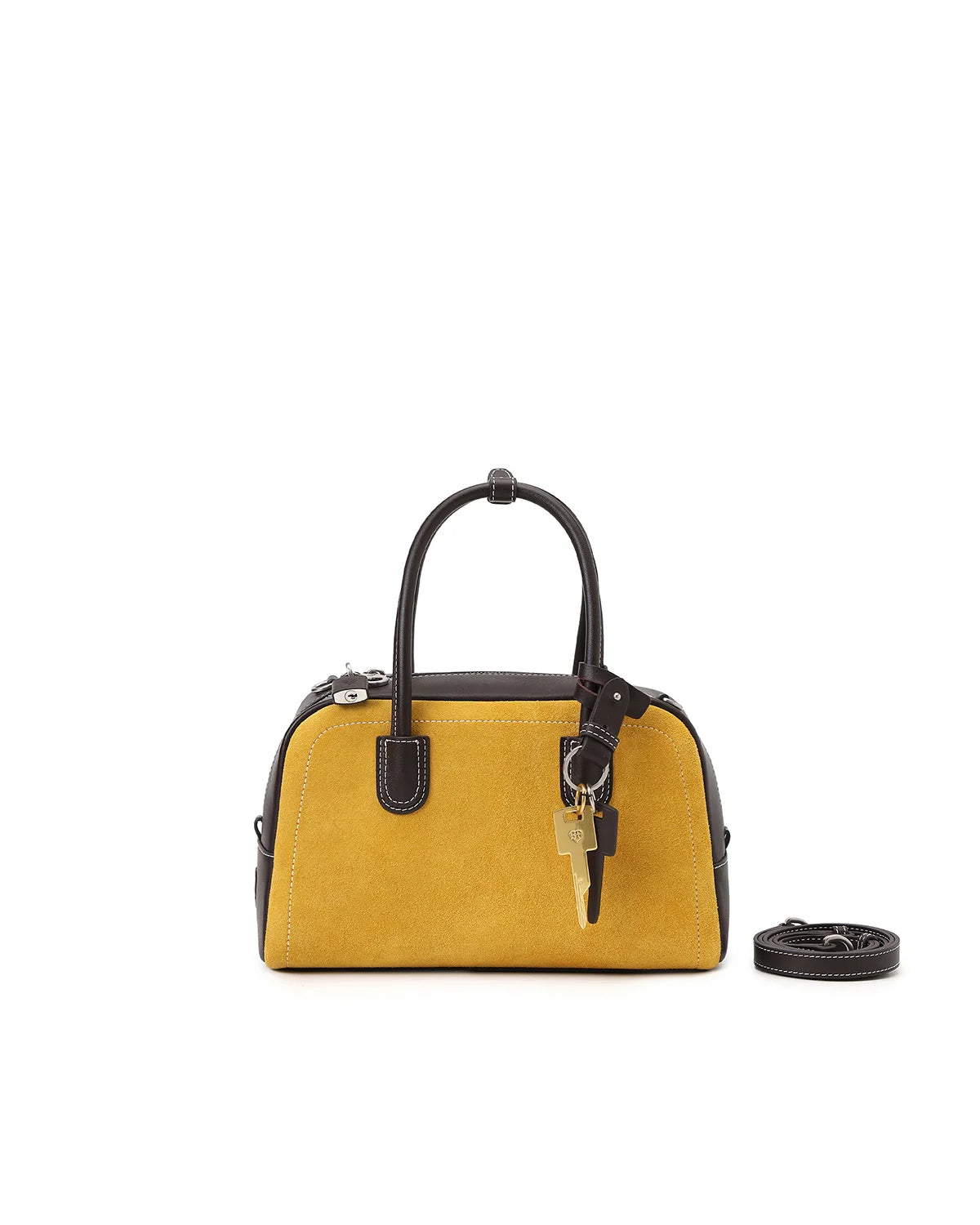 Beersister Cowhide Patchwork Boston Bag