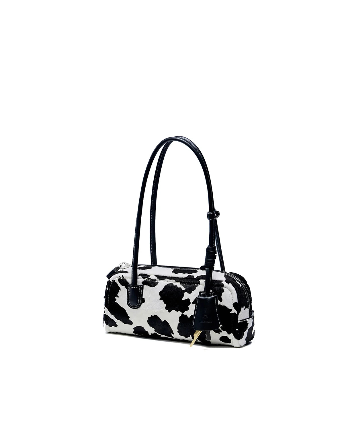Beersister Cow Print Horsehair-Calfskin Rectangle Bag