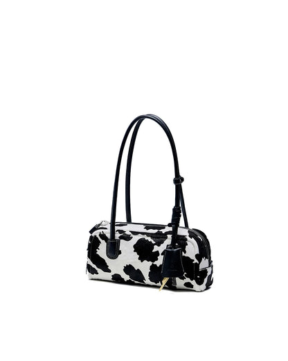 Beersister Cow Print Horsehair-Calfskin Rectangle Bag