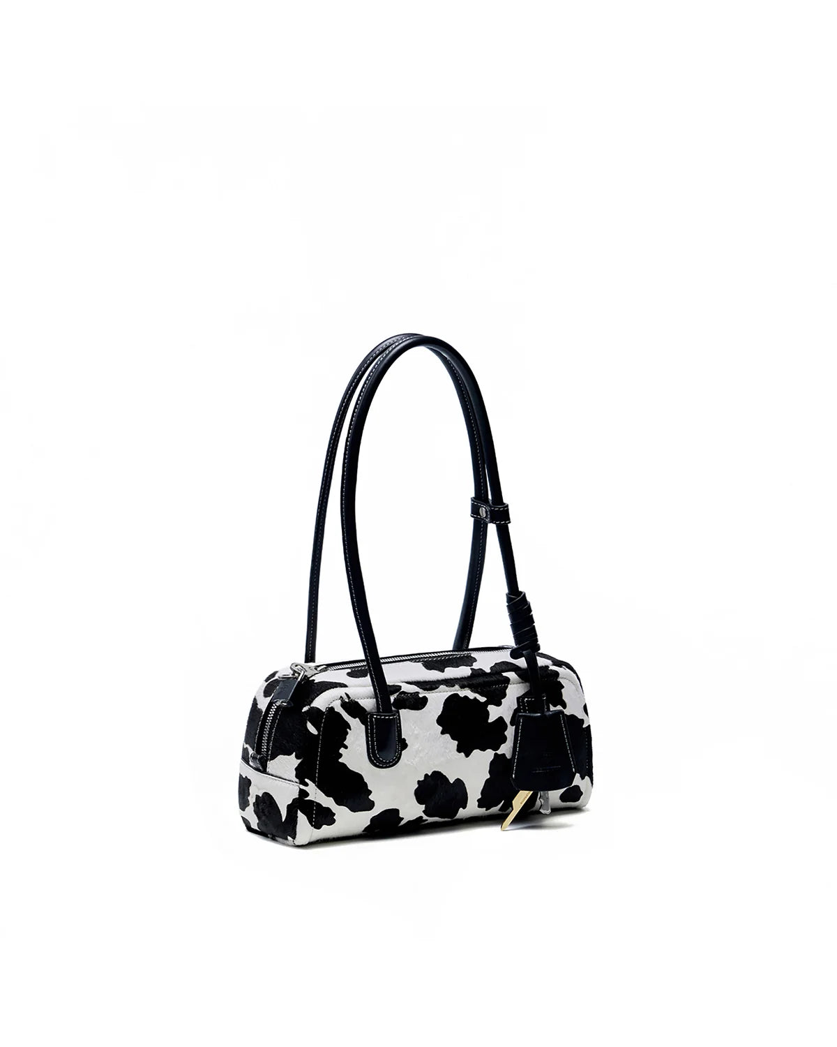 Beersister Cow Print Horsehair-Calfskin Rectangle Bag