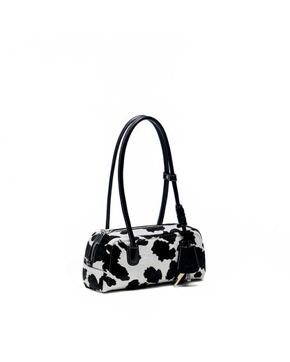 Beersister Cow Print Horsehair-Calfskin Rectangle Bag
