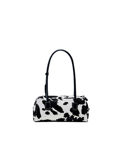 Beersister Cow Print Horsehair-Calfskin Rectangle Bag