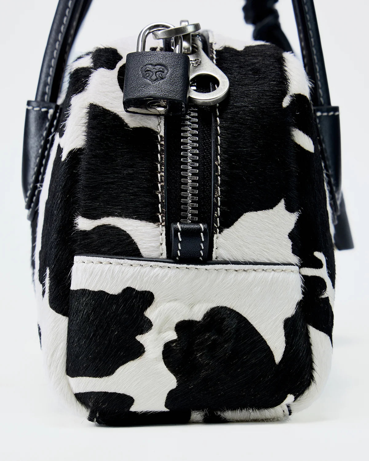Beersister Cow Print Horsehair-Calfskin Rectangle Bag