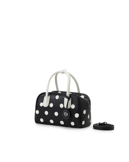 Beersister Polka Dot Sheepskin Boston Bag