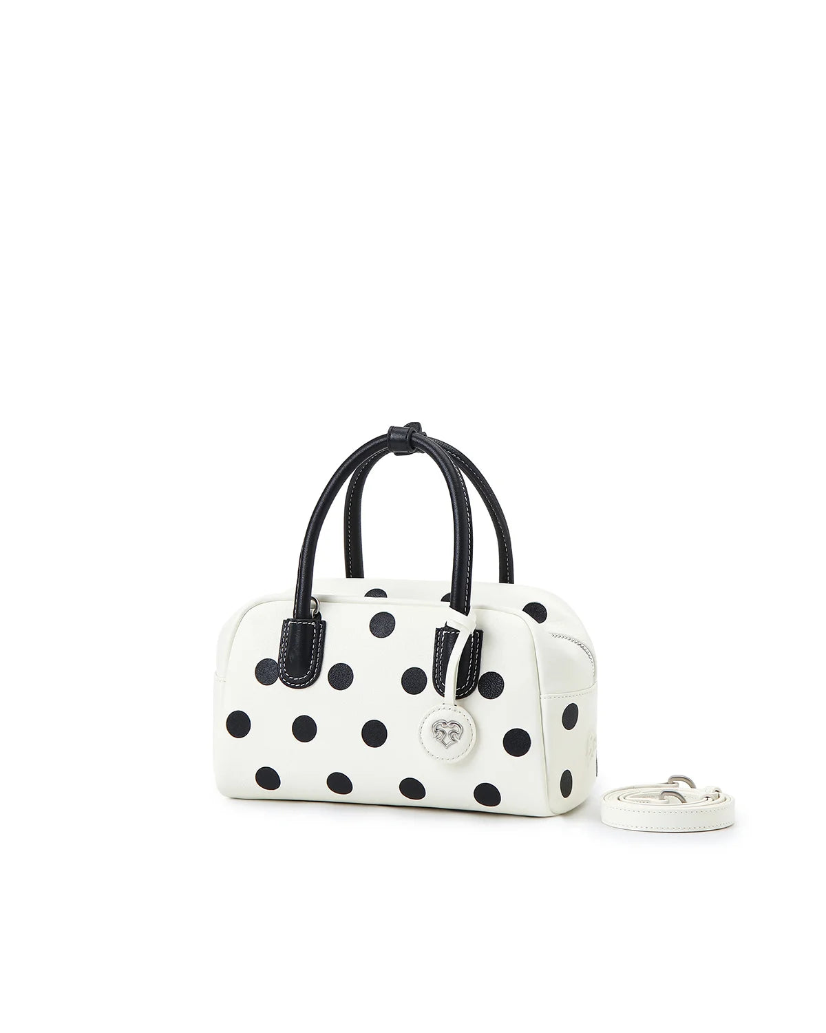 Beersister Polka Dot Sheepskin Boston Bag