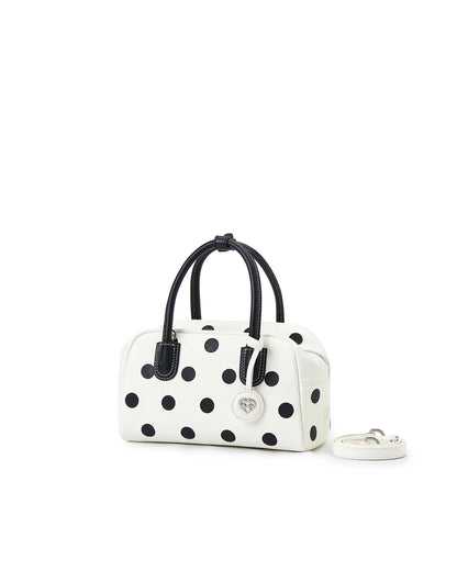 Beersister Polka Dot Sheepskin Boston Bag