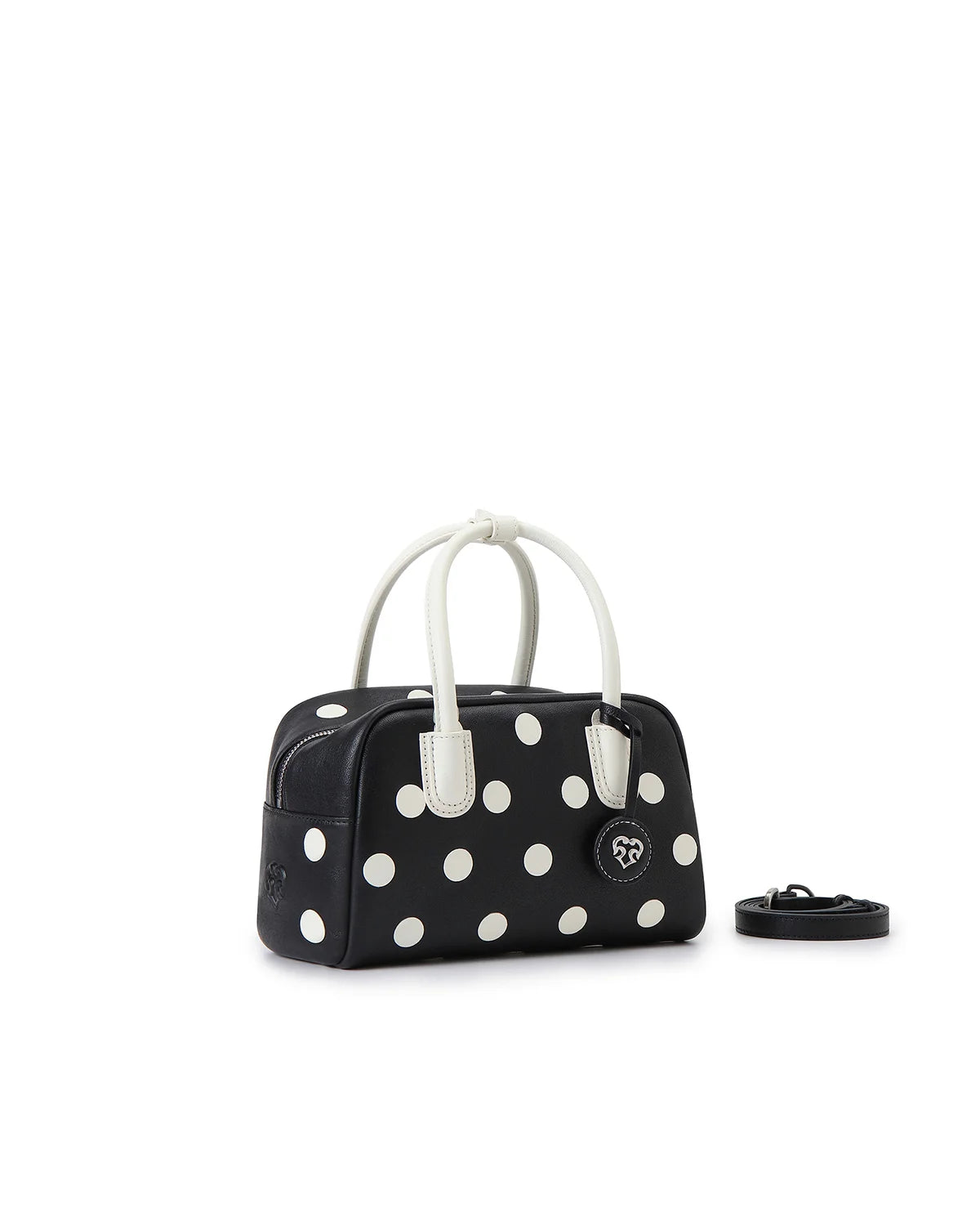 Beersister Polka Dot Sheepskin Boston Bag