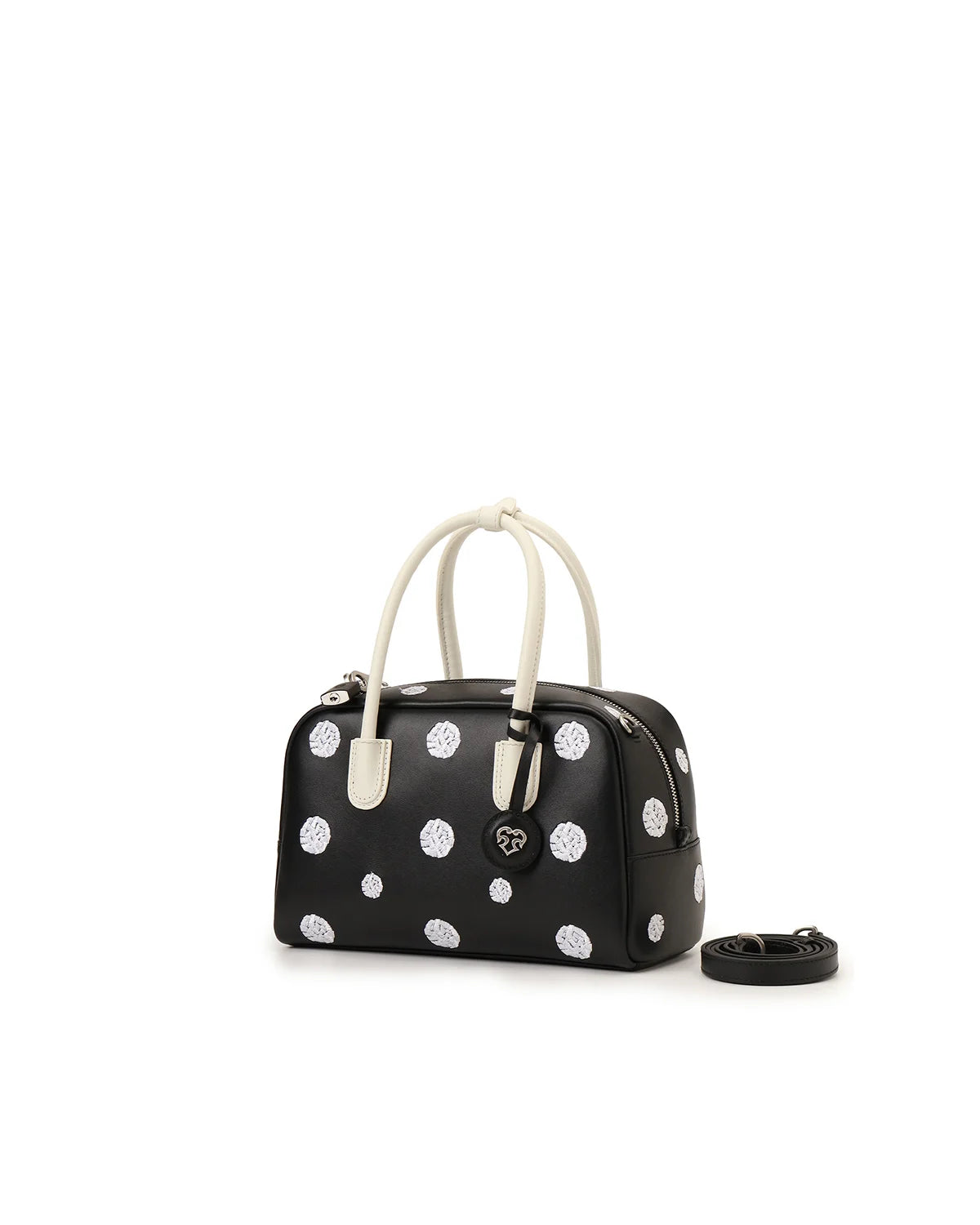 Beersister Embroidered Polka Dot Boston Bag