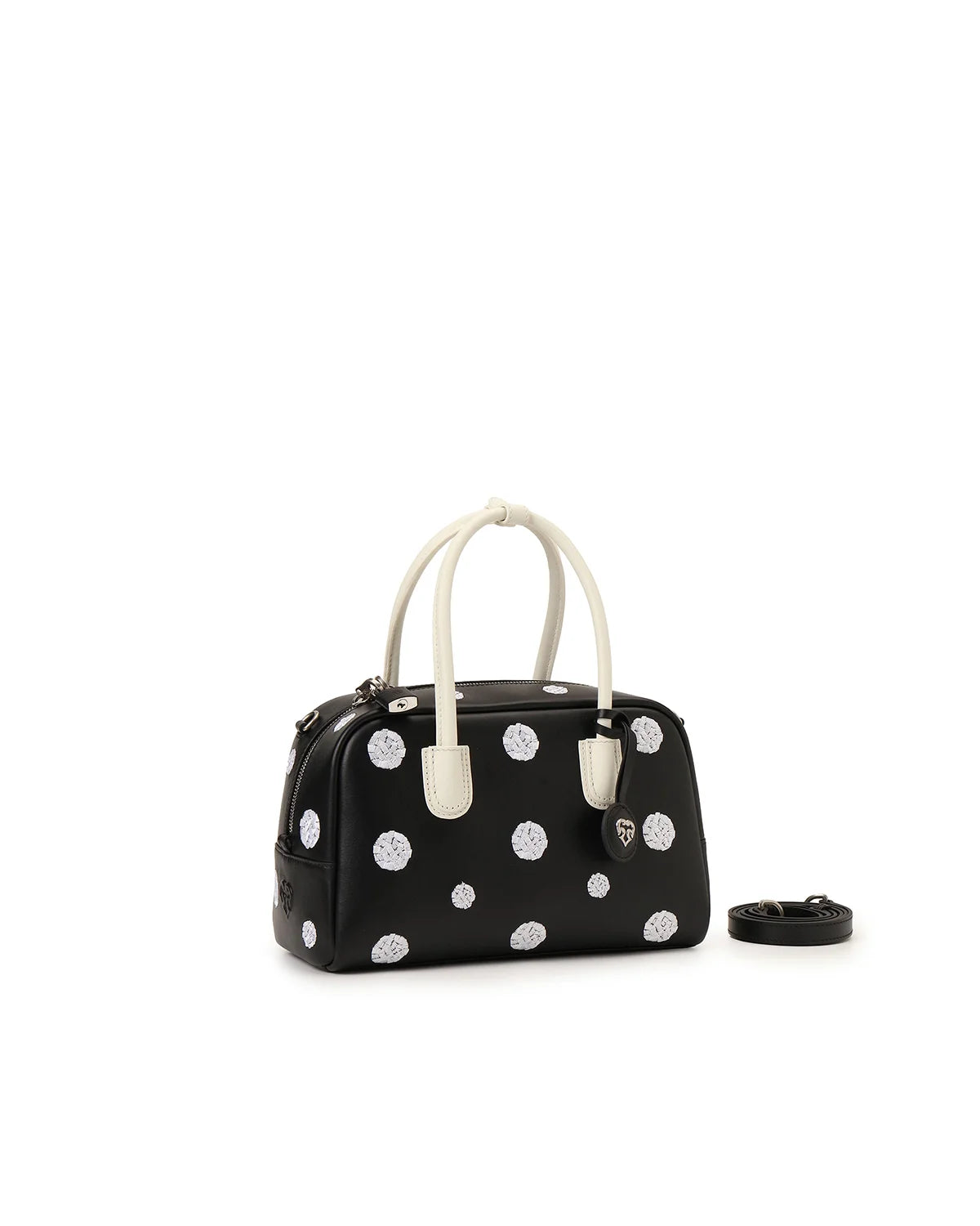 Beersister Embroidered Polka Dot Boston Bag