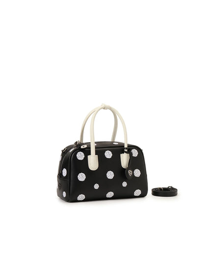 Beersister Embroidered Polka Dot Boston Bag
