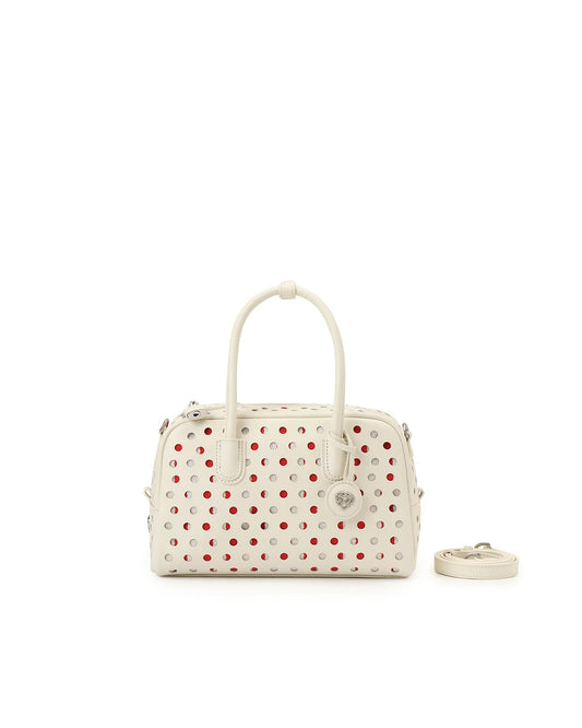 Beersister Laser-cut Polka Dot Boston Bag