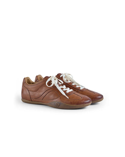 Beersister Vintage Waxed Leather German Army Trainers