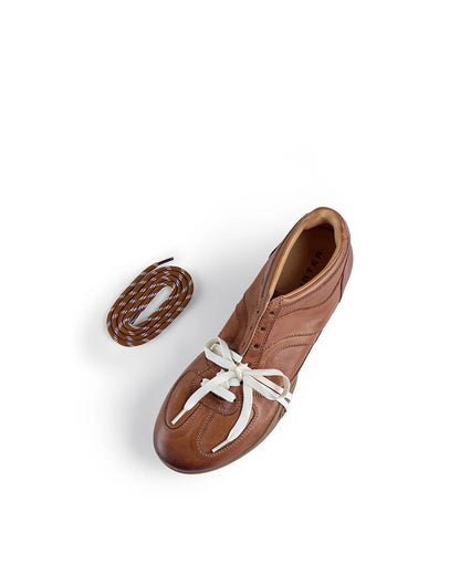 Beersister Vintage Waxed Leather German Army Trainers