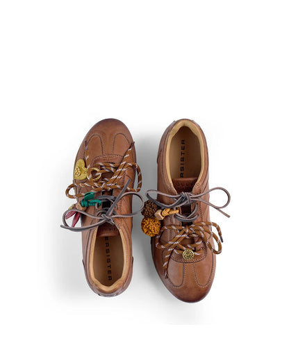 Beersister Vintage Waxed Leather German Army Trainers