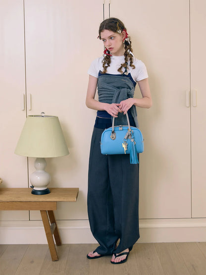 Beersister Two-Tone Sheepskin Boston Bag