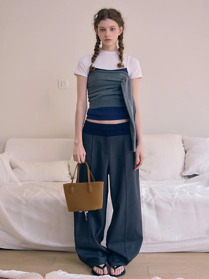 Beersister Small Suede Leather Tote Bag