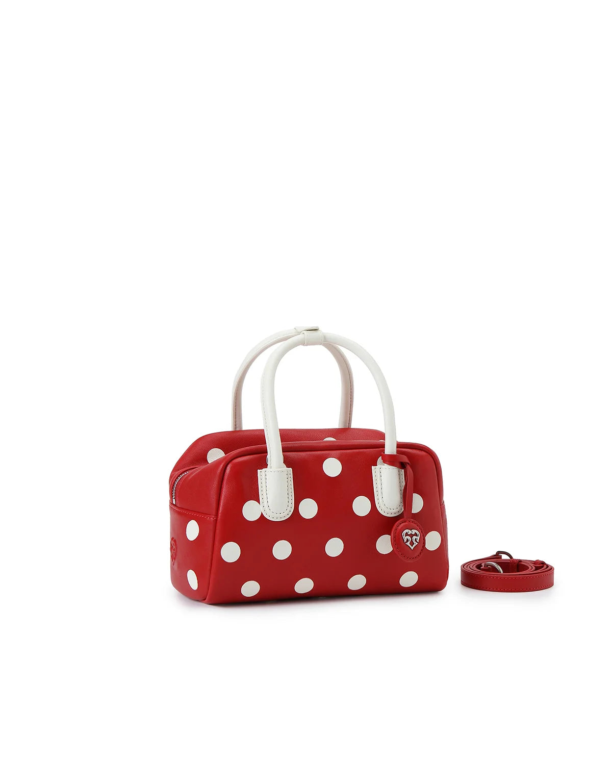 Beersister Polka Dot Sheepskin Boston Bag