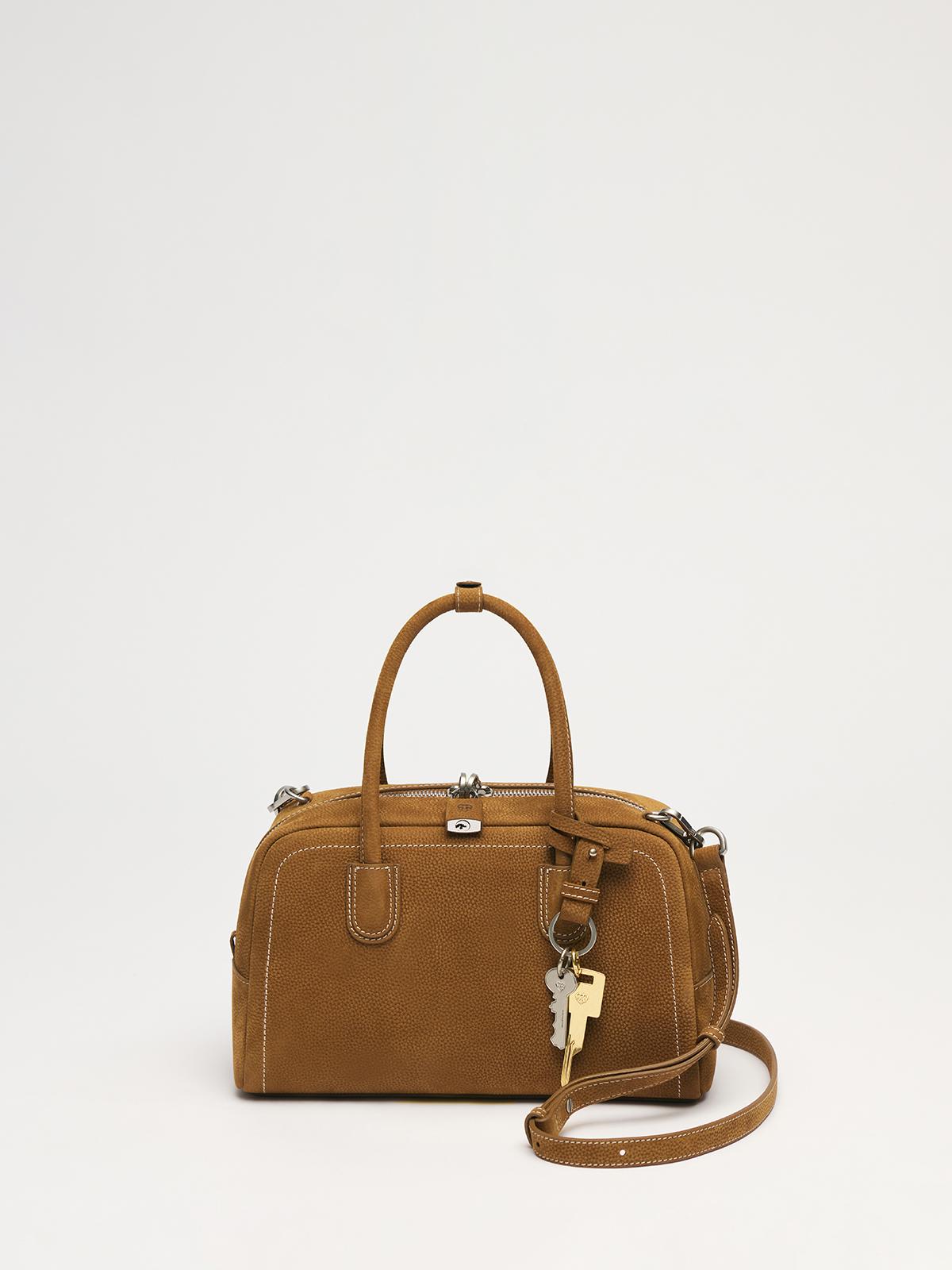 Beersister Boston Leather Bag Small brown