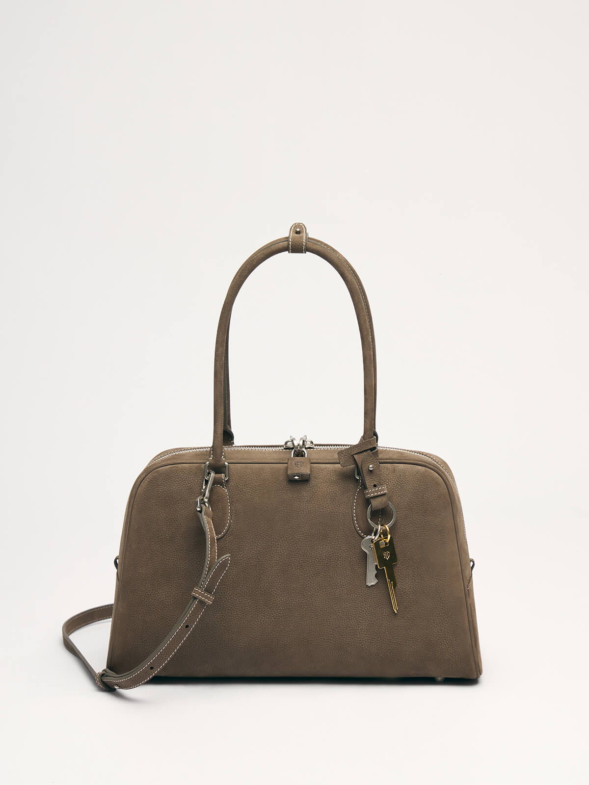Beersister Bowling  Leather Bag Large grey