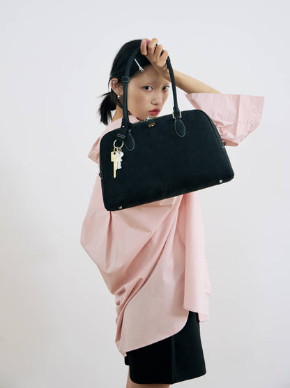 Beersister Bowling  Leather Bag Large black